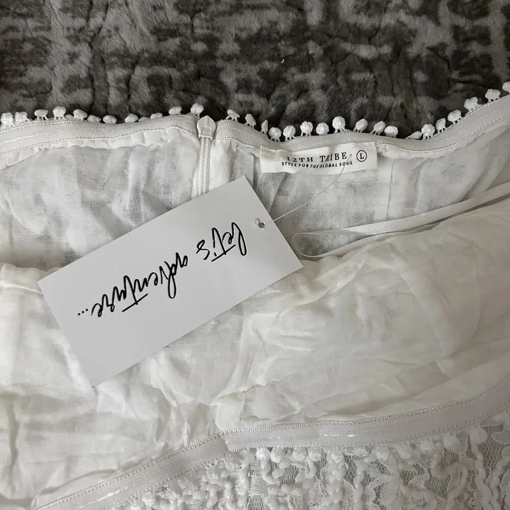 12th Tribe Lilliana Off Shoulder Lace Dress Women’s Size Large - Picture 7 of 15